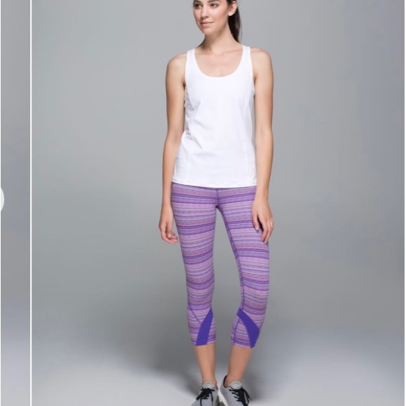 Lululemon Run: Inspire Crop II *All Luxtreme Space Dye Twist Iris Flower Pink - Picture 4 of 17